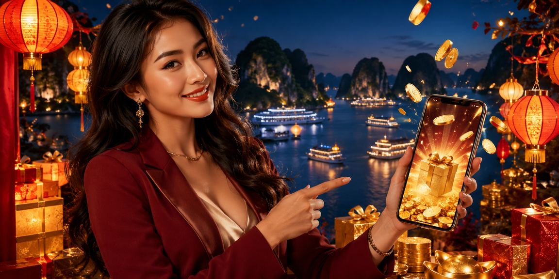 Người dùng trải nghiệm casino trên điện thoại di động tại phố đèn lồng Hội An